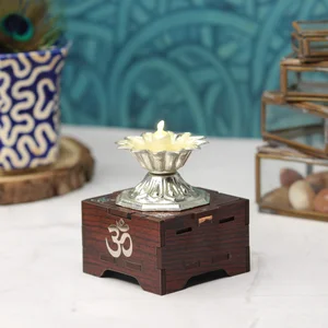Solar Silver Devdas Diya
