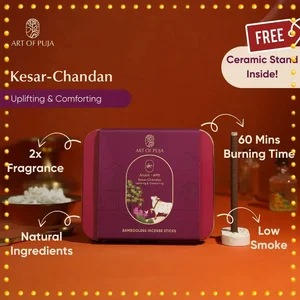 Kesar Chandan Bambooless Incense Sticks Real Saffron & Sandalwood Dhoop Anant ( अनंत )