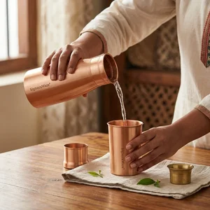 Damaru Bottle with 2 Glass (Matt), 900ml + 275 ml Each Glass