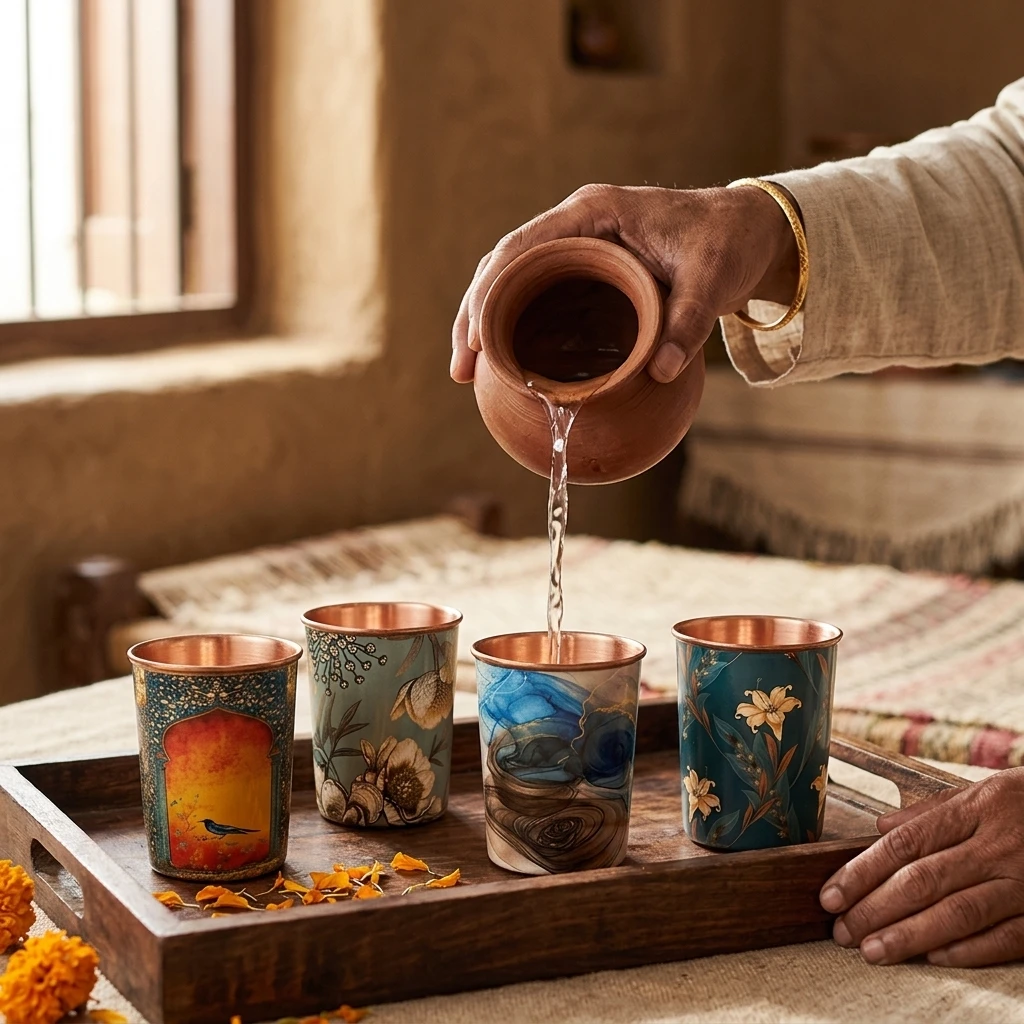 Meena Copper Glass (Set4) 275ml